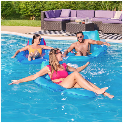 SwimWays Spring Float Premium Recliner Pool Lounger, Inflatable Pool Floats Adult with Fast Inflation for Ages 15 & Up
