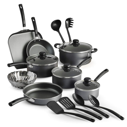 Tramontina PrimaWare 18-Piece Nonstick Cookware Set, Gray Tramontina
