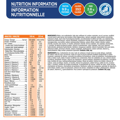 Pediasure Plus (with Fibre), Formulated Liquid Diet, 235 mL can, Vanilla, 12-pack, 2820 mL