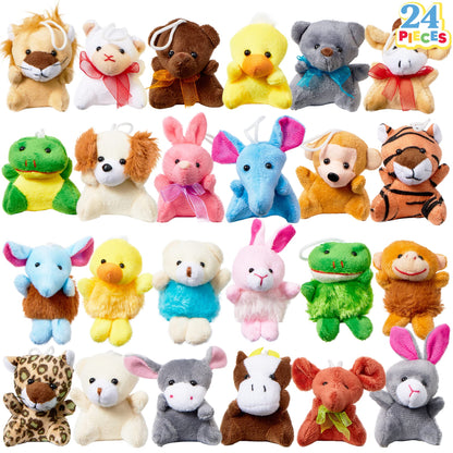 JOYIN 24 Pack Mini Animal Plush Toy Assortment (24 Units 3" Each), Animals Keychain Decoration for Kids, Small Stuffed Animal Bulk for Kids, Carnival Prizes, School Gifts, Christmas Goodie Bags 🍁 All In One Marketplace Canada