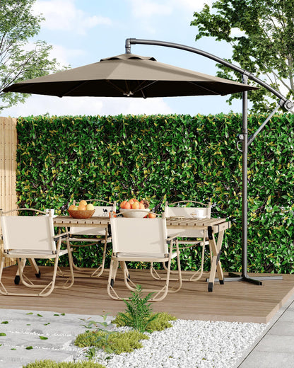 10FT Patio Umbrella,Waterproof 8-Rib Heavy-Duty Outdoor Umbrella, Brown 🍁 All In One Marketplace Canada