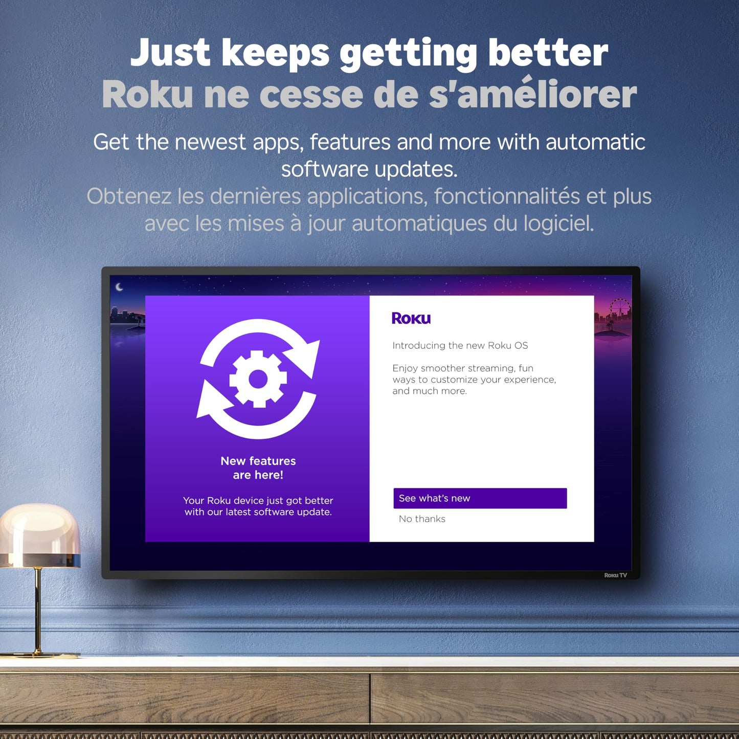 Roku® Streaming Stick™ Plus 2025 – 4K and HDR Roku Streaming Device for TV with Voice Remote – Free and Live TV