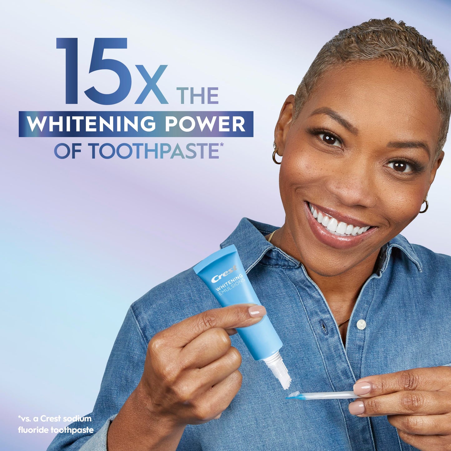Crest 3D White Daily Whitening Serum Advanced Enamel White, Leave-on Teeth Whitening Treatment, 21 mL Crest