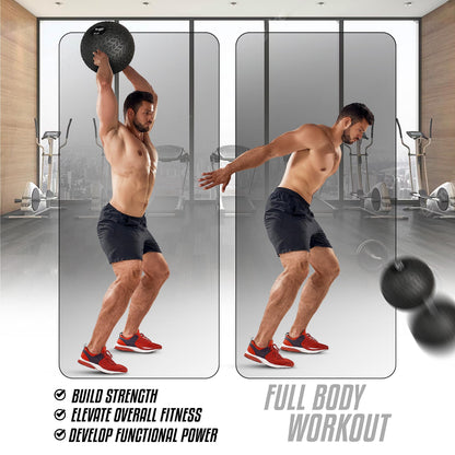 Yes4All 10 lbs Slam Ball for Strength and Cross Training – Medicine Ball (Black) 🍁 All In One Marketplace Canada