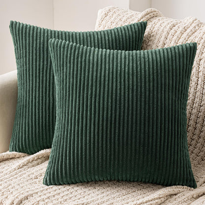 MIULEE Christmas Corduroy Throw Pillow Covers Set of 2 18x18 Army Green 🍁 All In One Marketplace Canada