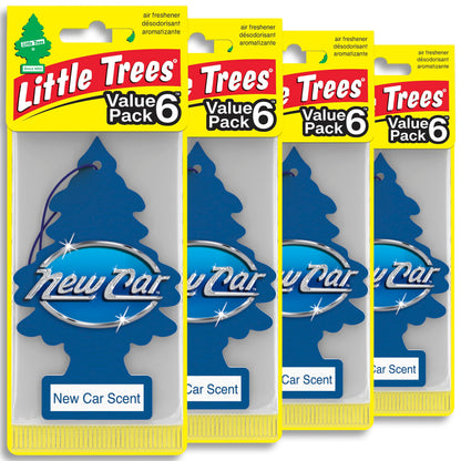 LITTLE Air Fresheners Car Air Freshener. Hanging Tree Provides Long Lasting Scent for Auto or Home. New Car Scent, 24 Air Fresheners