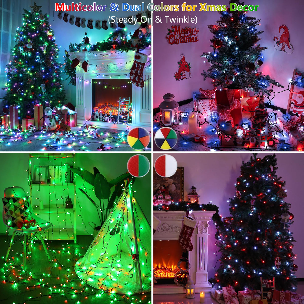 Toodour Halloween Lights RGB String Light, 131ft 350LED Orange Purple Light 🍁 All In One Marketplace Canada