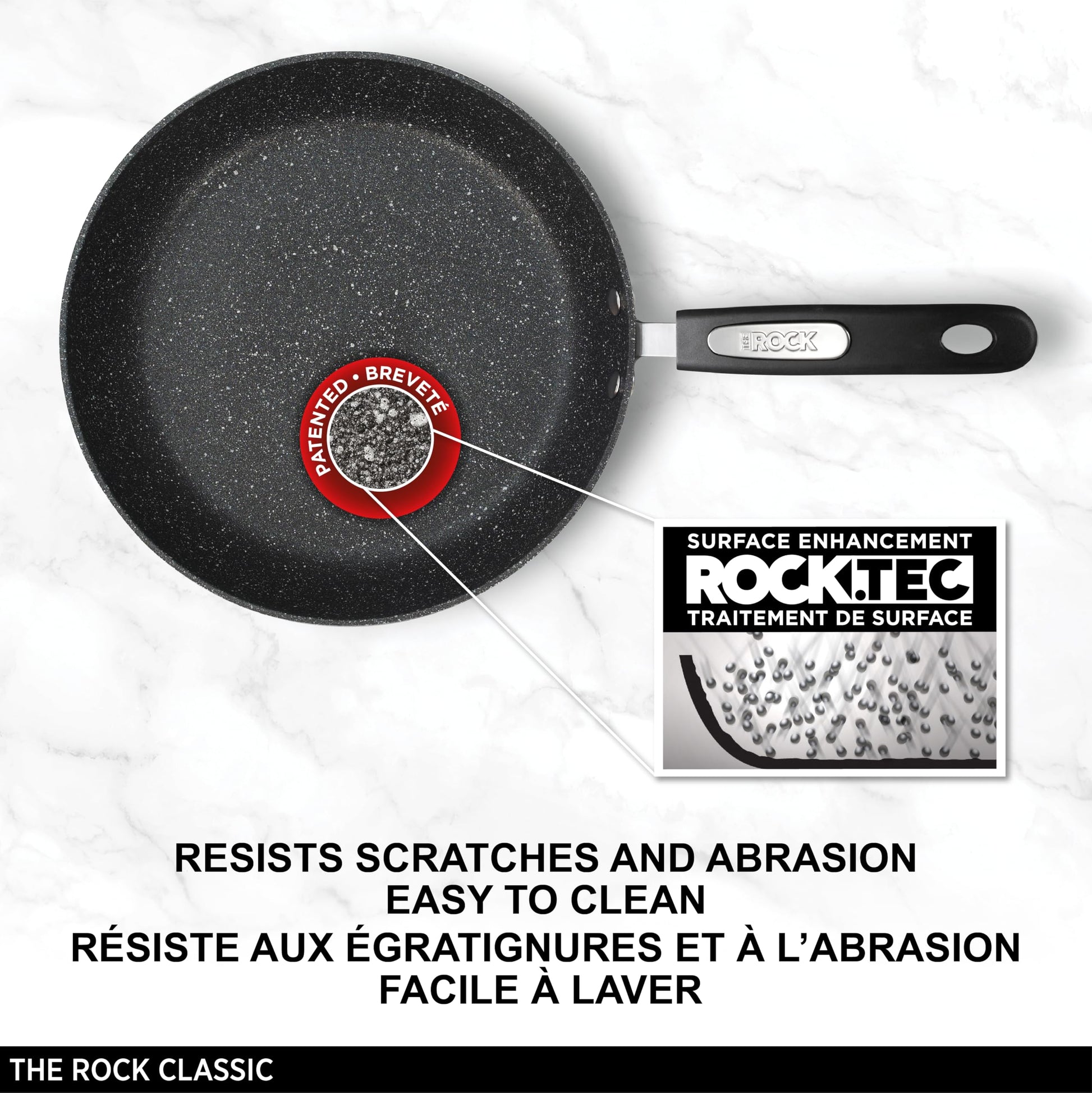 Starfrit The Rock Classic 10" (26cm) Non-Stick Fry Pan - Durable Forged Aluminum - Oven Safe - PFOA Free - Easy to Clean - Available at All In One Marketplace Canada