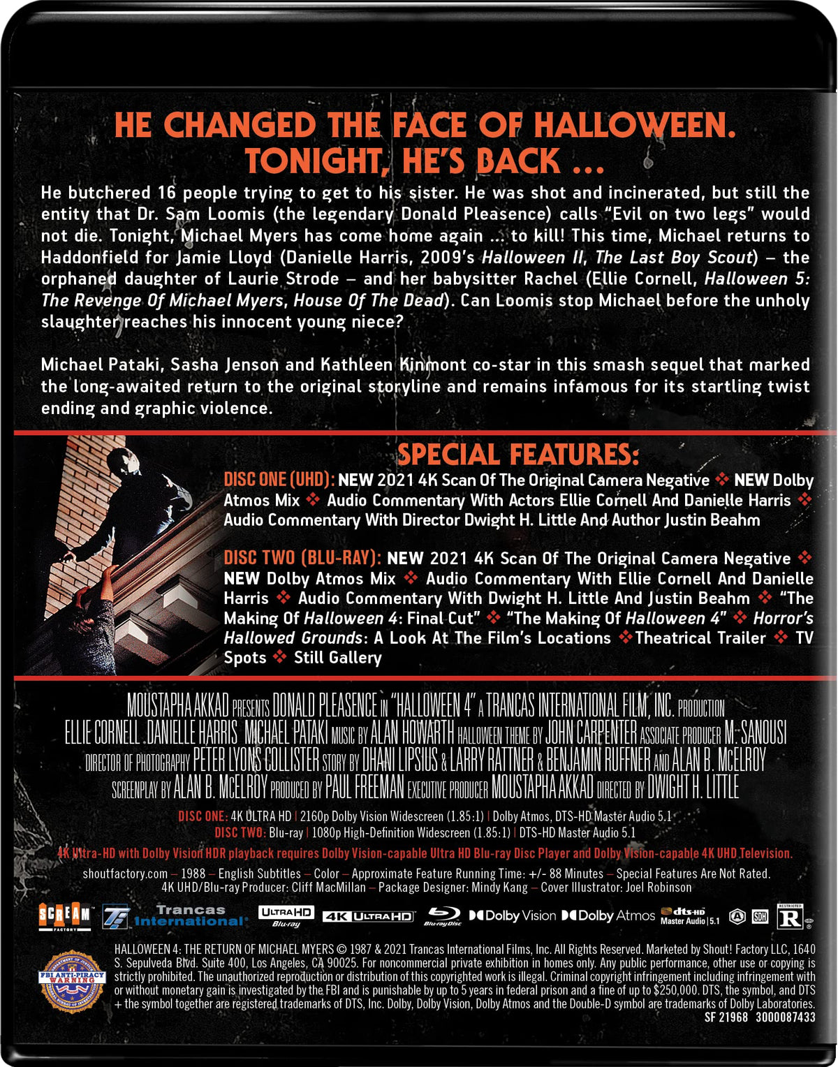 Halloween 4 : Le Retour de Michael Myers - Édition Collector 4K Ultra HD + Blu-ray