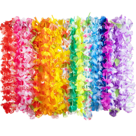 Joyin Toy 36 Counts Hawaiian Leis Bulk, Tropical Flower Lei Hawaiian Lei Beach Hawaii Luau Party Favors Decoration Birthday Party Supplies(3 Dozen) - Available at All In One Marketplace Canada