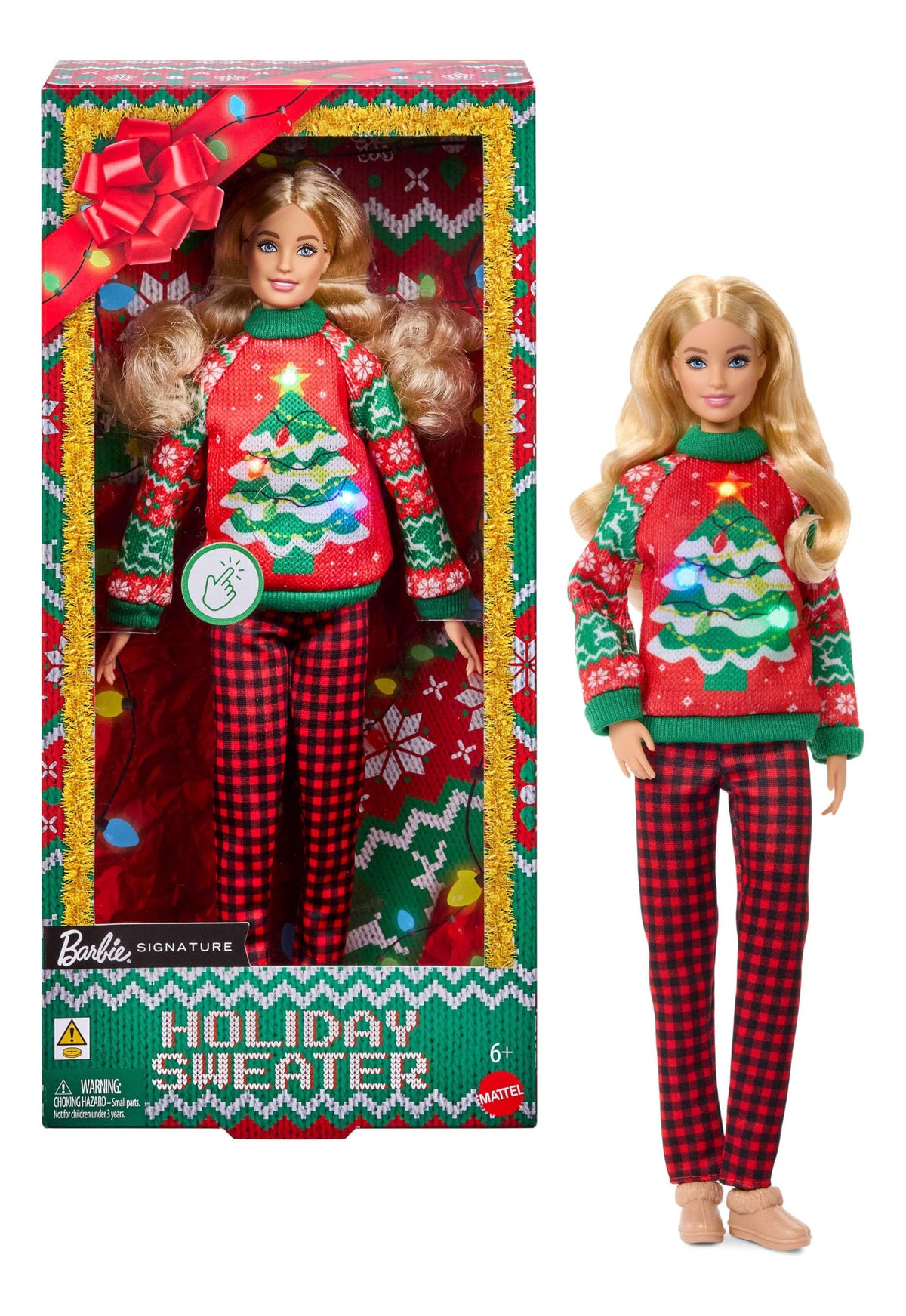 Barbie Holiday Sweater Doll with Long Blonde Hair 🍁 All In One Marketplace Canada