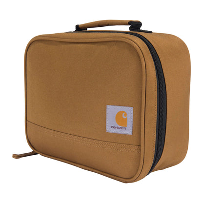 Carhartt Insulated Lunch Cooler for Men and Women, Fully Insulated Lunch Pale for Everyday Use, 4 Can (Brown)