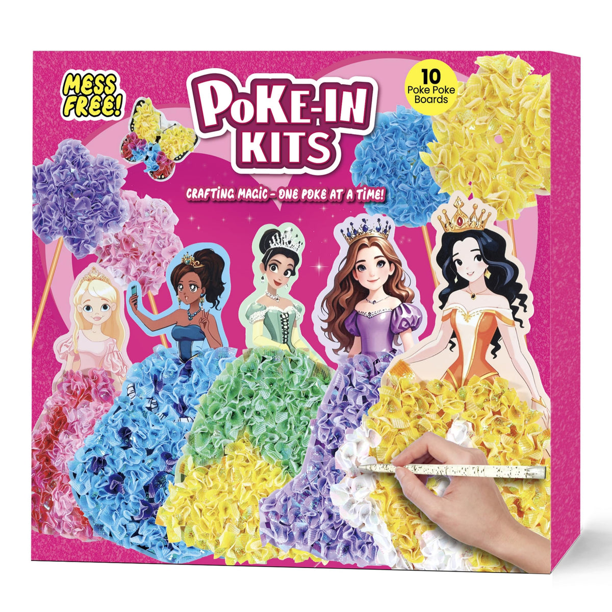 Poke Art Princess Kit Gift 10 Pcs Set,Crafts For Kids Ages 4-8, Diy Craft Kits With & Arts And Crafts For Kids.4, 5, 6, 7, 8, 9,10 Christmas Thanksgiving Birthday Gift Stitch Gifts For Girls 🍁 All In One Marketplace Canada