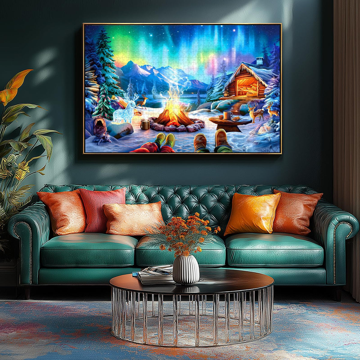 Aurora Winter Camp 500 Piece Puzzle for Adults with Letters on Back 🍁 All In One Marketplace Canada