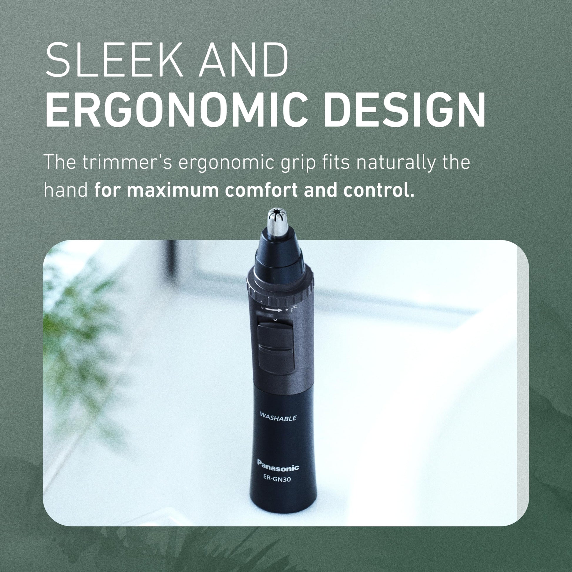 Panasonic ERGN30H nose & ear Hair Trimmer, Black Compact, 0.14 kilogram - Available at All In One Marketplace Canada