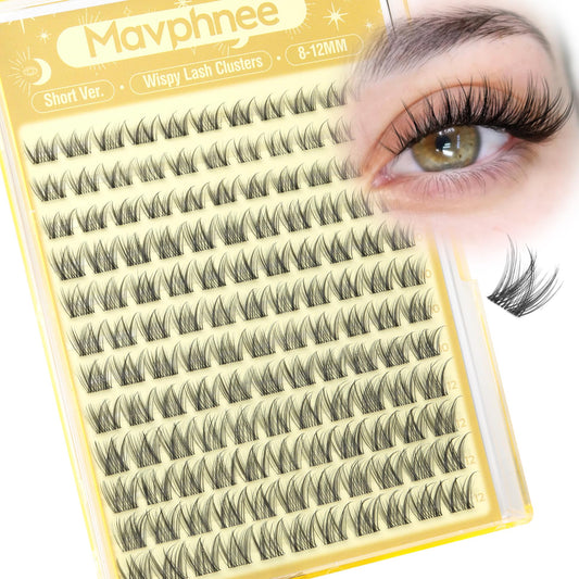 Lash Clusters Natural Eyelash Clusters 8-12MM Wispy Lash Extensions C Curve Individual Lashes Clear Band Cluster Lashes Clean Makeup DIY Lash Pack (Short Ver.) - Available at All In One Marketplace Canada