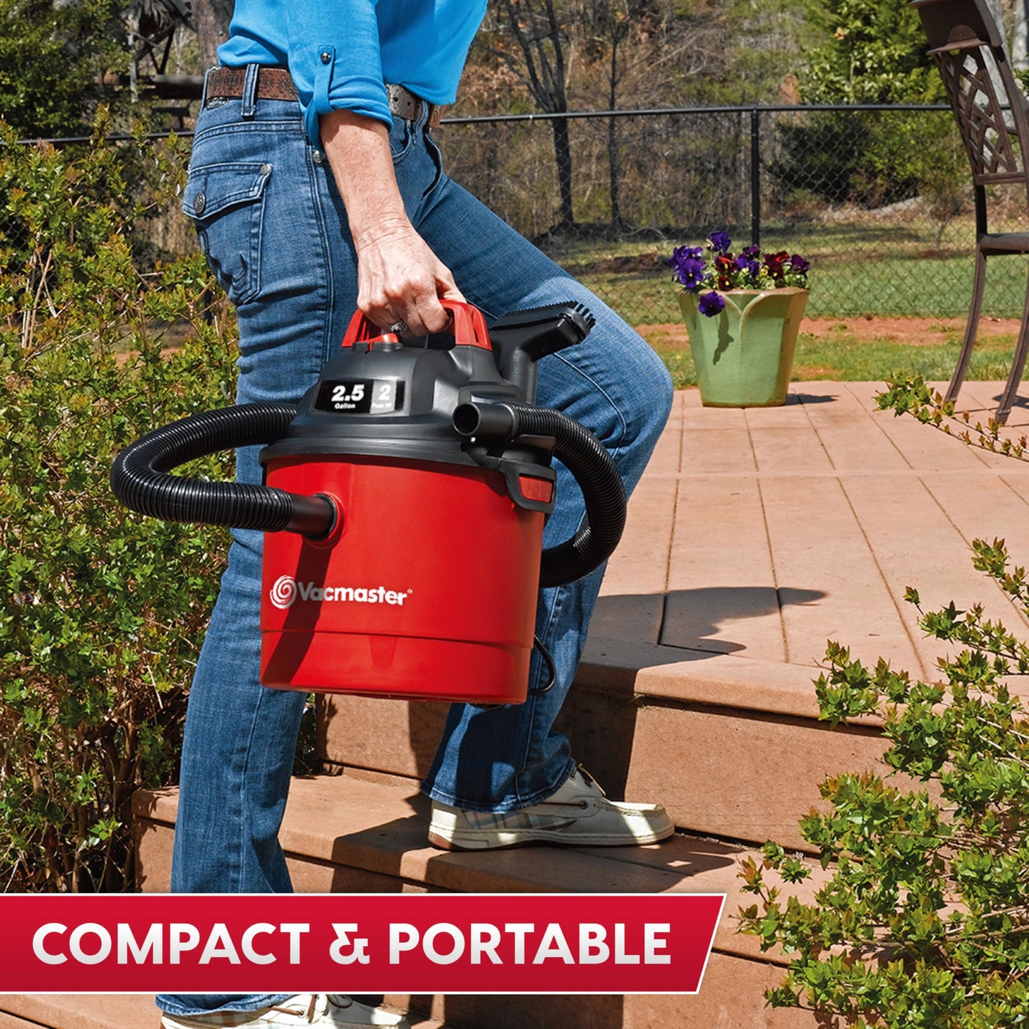 Vacmaster Red Edition VOM205P 1101 Portable Wet Dry Shop Vacuum 2.5 Gallon 2 Peak HP 1-1/4 inch Hose 🍁 All In One Marketplace Canada