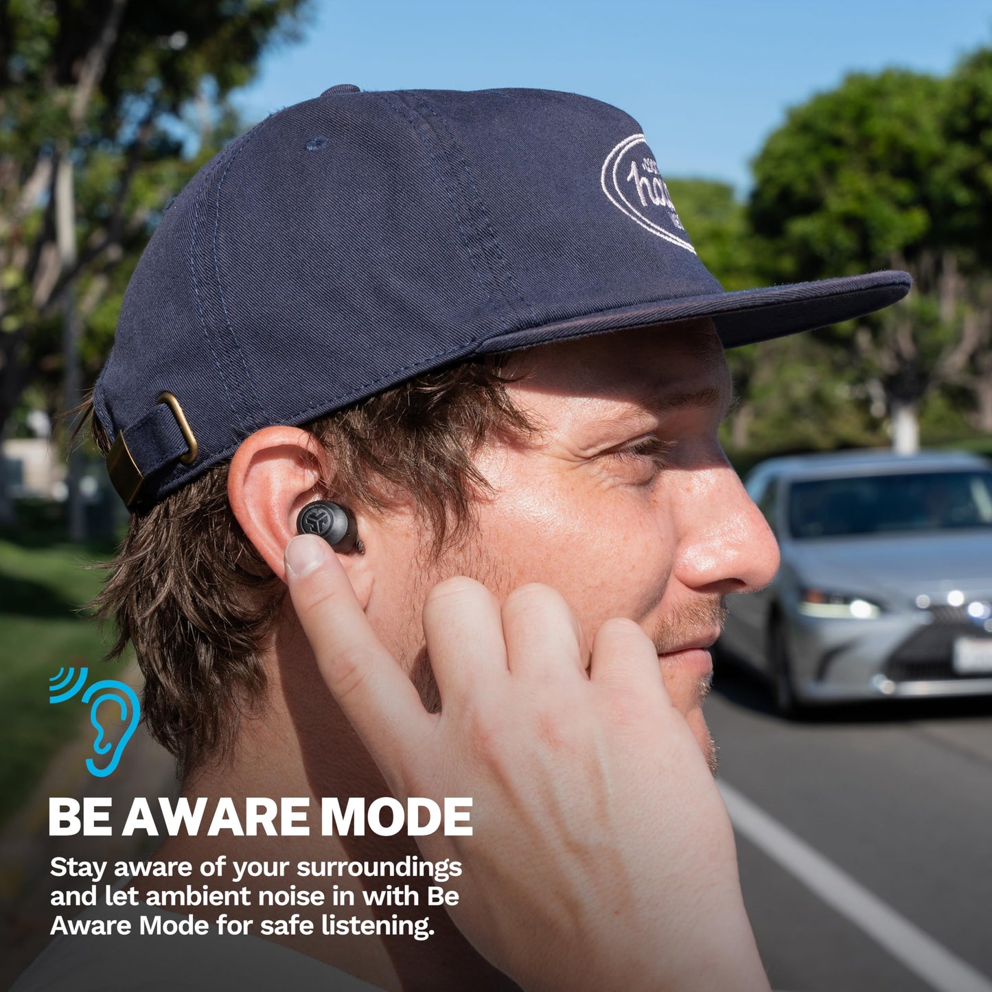 JLab Go Air Pop+, True Wireless Earbuds, Bluetooth Earbuds with Microphone, Dual Connect, EQ3 Sound, Black - Available at All In One Marketplace Canada