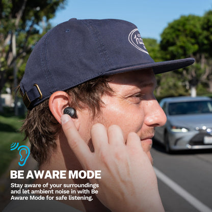JLab Go Air Pop+, True Wireless Earbuds, Bluetooth Earbuds with Microphone, Dual Connect, EQ3 Sound, Black - Available at All In One Marketplace Canada