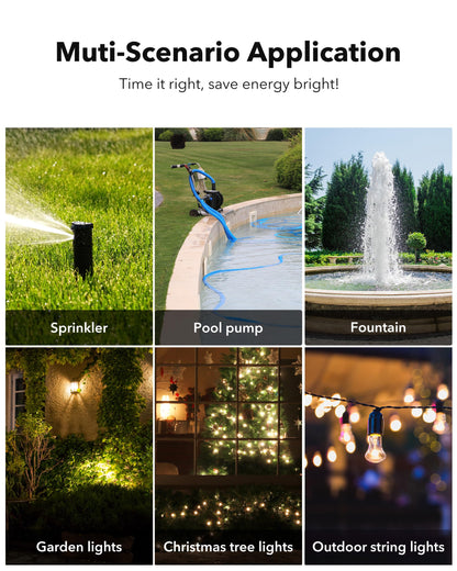 HBN Outdoor Timer Outlet,24 Hour Mechanical Timer,2 Grounded Outlets,1/2HP 🍁 All In One Marketplace Canada
