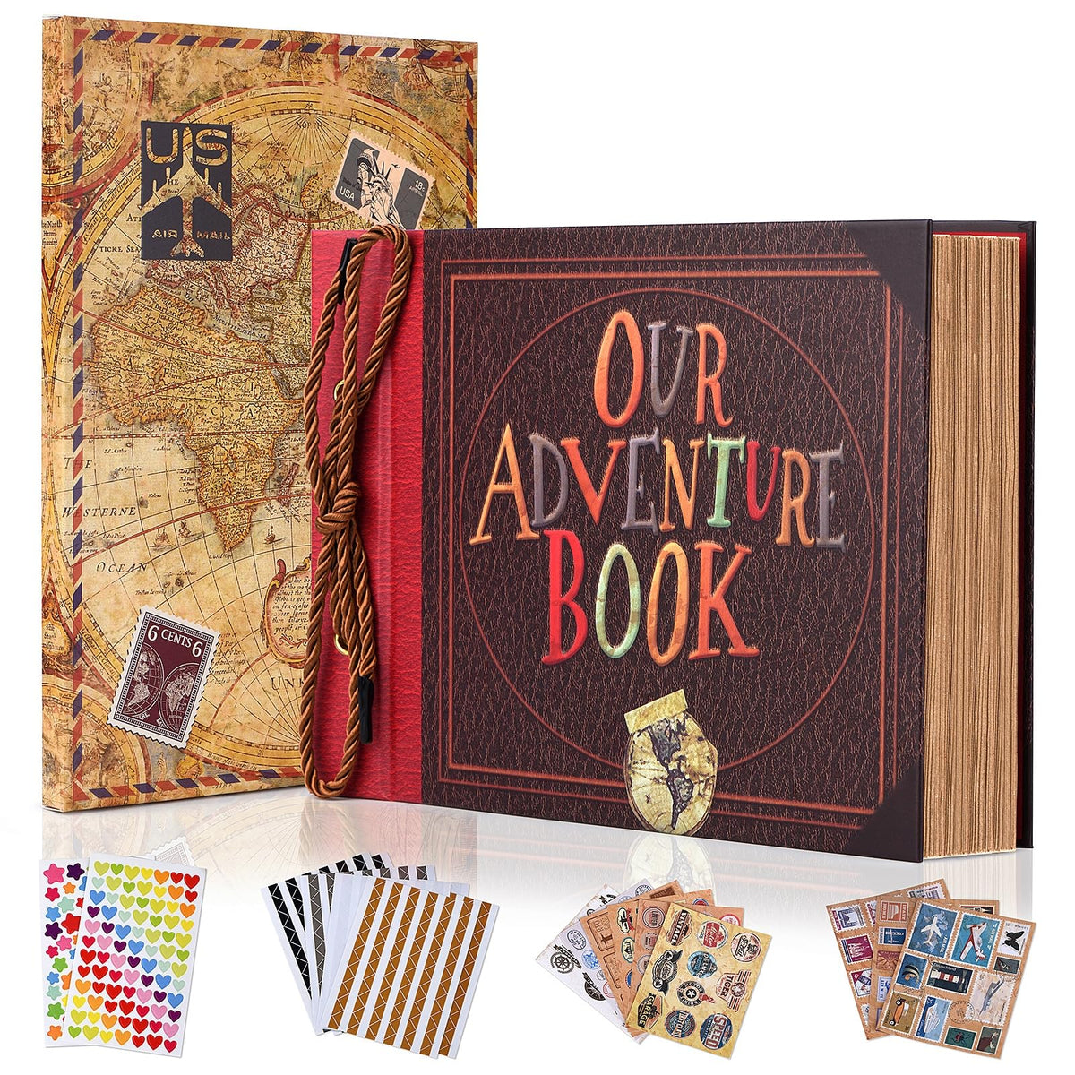 Adventure Book Diary Photo Scrapbook,Scrap book with Hard Cover Movie Up Travel Scrapbook for Anniversary,Scrapbook,Gift for Couples Anniversary,Wedding,Travelling,Birthday,Christmas (Animation Style) 🍁 All In One Marketplace Canada