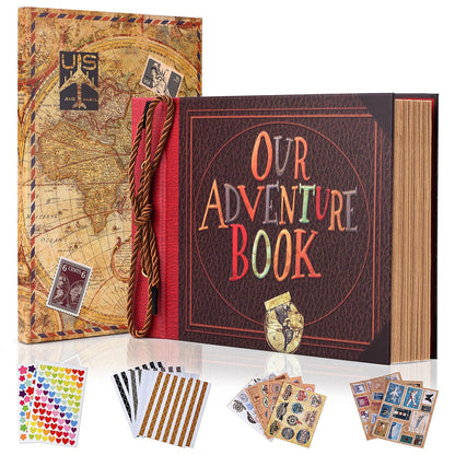 Adventure Book Diary Photo Scrapbook,Scrap book with Hard Cover Movie Up Travel Scrapbook for Anniversary,Scrapbook,Gift for Couples Anniversary,Wedding,Travelling,Birthday,Christmas (Animation Style) 🍁 All In One Marketplace Canada