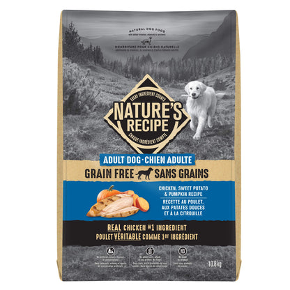 Nature's Recipe Grain Free Natural Dry Dog Food Chicken, Sweet Potato & Pumpkin Recipe 10.8 kg (Pack of 1) Nature's Recipe