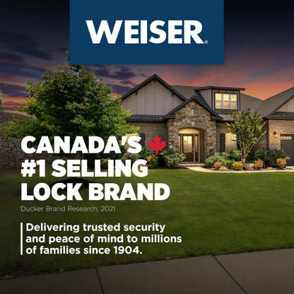 Weiser Elements Matte Black Square Deadbolt Lock, ANSI/BHMA Grade 3 Certified Front Door Lock, Kick Proof, Bump Proof & Anti-theft Exterior Door Lock with Key, Traditional Door Locks for Entry Door Weiser