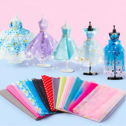 Klever Kits 400+PCS Fashion Design Crafts for Kids Art and Crafts Toy DIY Sewing Crafts with 3 Mannequins for Girls Aged 8-12，Christmas Toys Gifts for Kids 🍁 All In One Marketplace Canada
