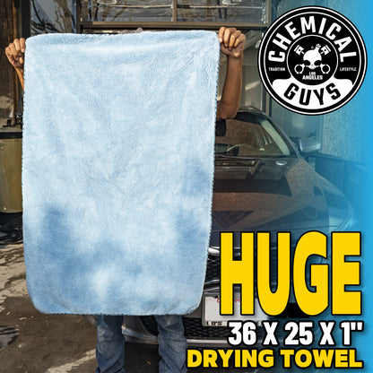 Chemical Guys Woolly Mammoth Microfiber Towel (36" x 25") Cars, Trucks, SUVs, RVs, Home, Pets, Messes, Blue Chemical Guys