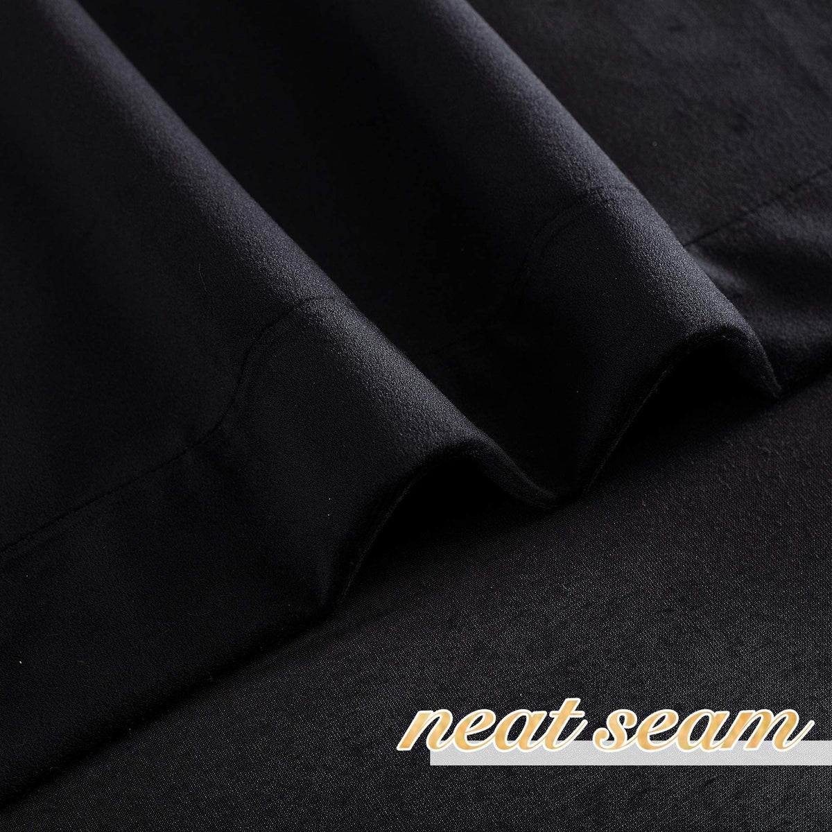 NICETOWN Black Velvet Curtains 84 Inches 2 Panels, 52 W, Grommet
