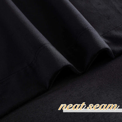 NICETOWN Black Velvet Curtains 84 Inches 2 Panels, 52 W, Grommet