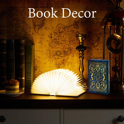 Book Lovers Gift Book Lamp, 5-Color LED, Foldable Lamp, Hot Foil Cover 🍁 All In One Marketplace Canada