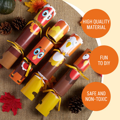 JOYIN Thanksgiving Party Table Favors Set,8 Pack No-Snap Party Favor with Turkey Themed Pattern, Joke & Gift Inside,Party Games for Fall Holiday, Thanksgiving Holiday Traditions 🍁 All In One Marketplace Canada