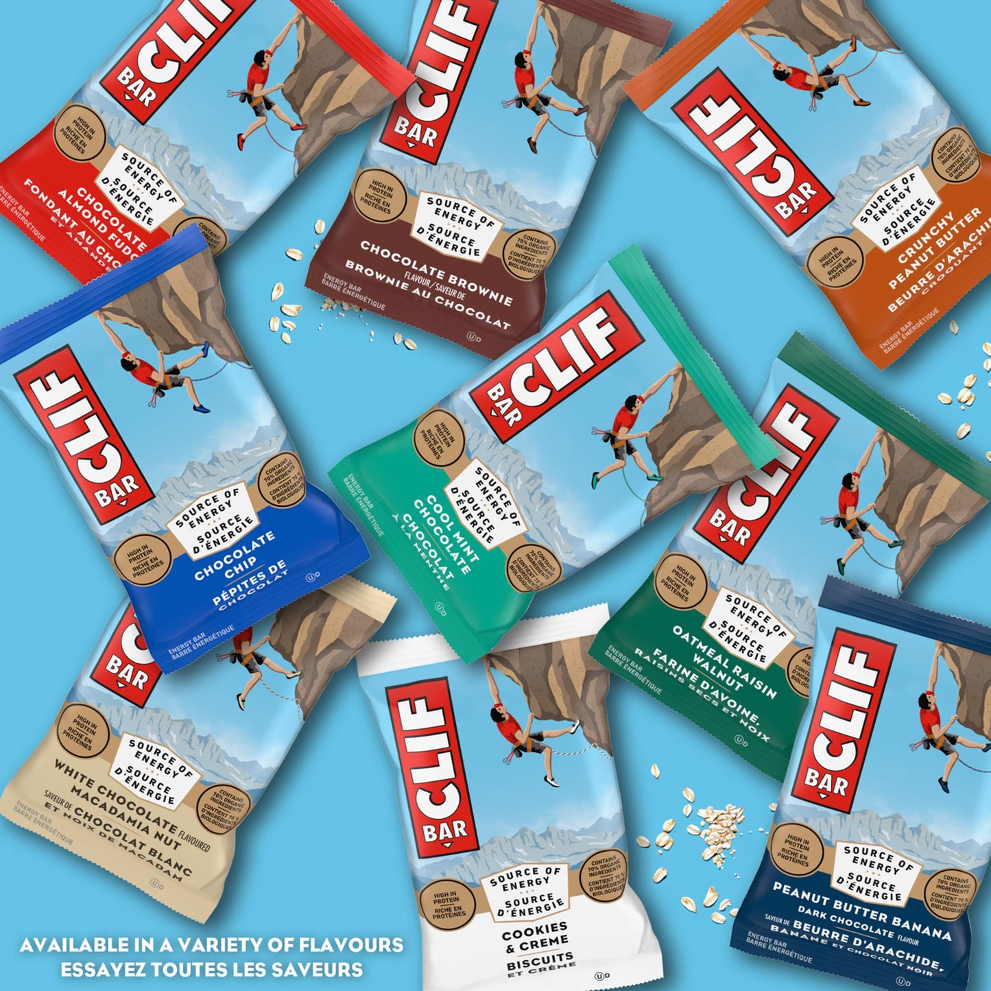 Clif Bar, Energy Bars, Chocolate Chip Peanut Crunch, 680 g (Pack of 10) 🍁 All In One Marketplace Canada