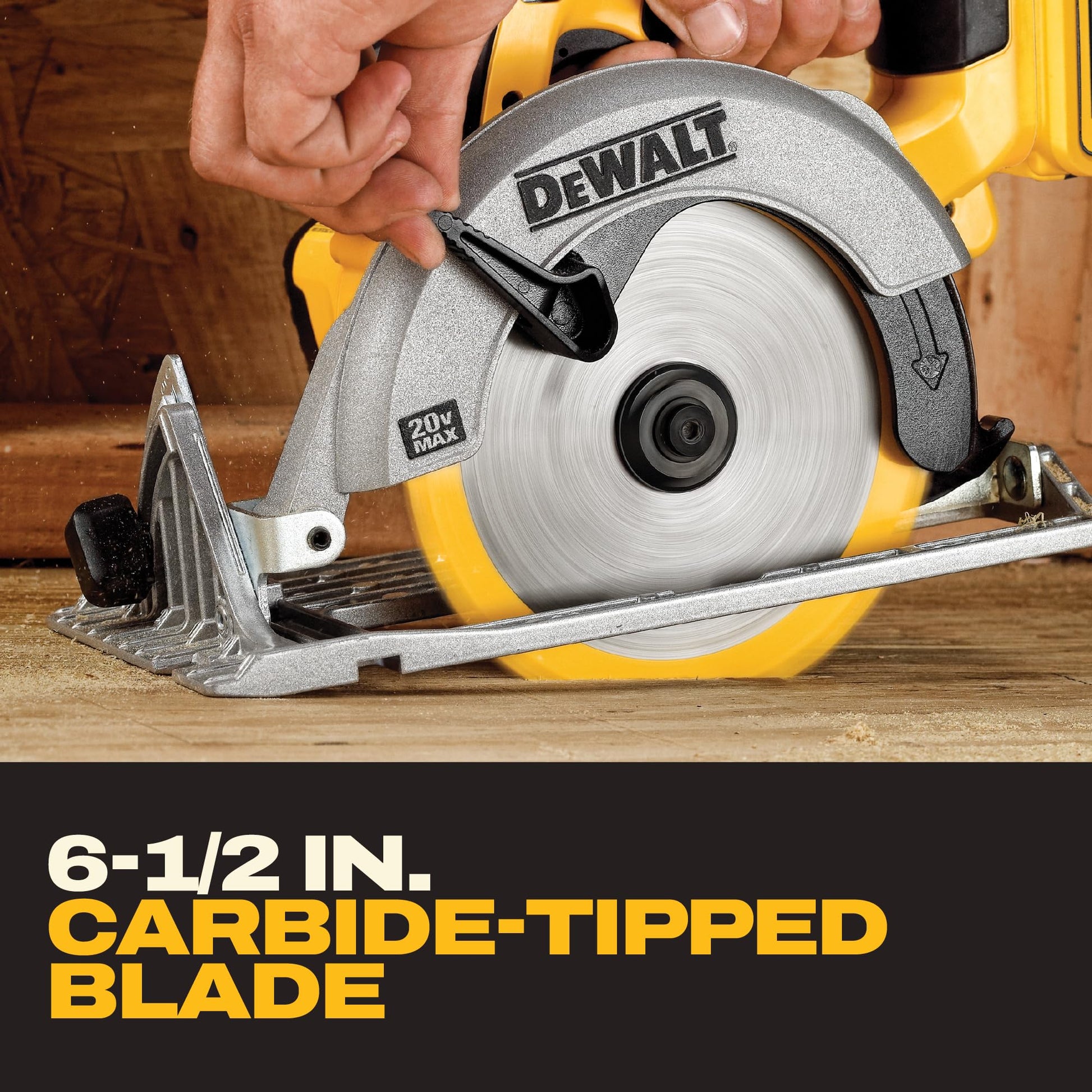 DEWALT 6-1/2-Inch 20V MAX Circular Saw, Tool Only (DCS391B) , Yellow DEWALT