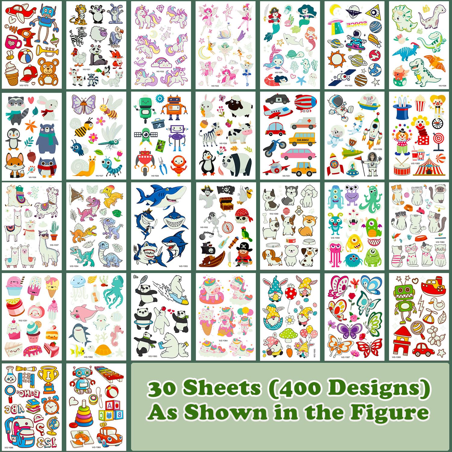 Temporary Tattoos Kids 400 Pcs Glow In The Dark Tattoos for Kids,Waterproof Skin Fake Tattoos Stickers for Boy and Girl,Luminous Kids Tattoos for Birthday Game Activities Holiday Party Favors etc - Available at All In One Marketplace Canada