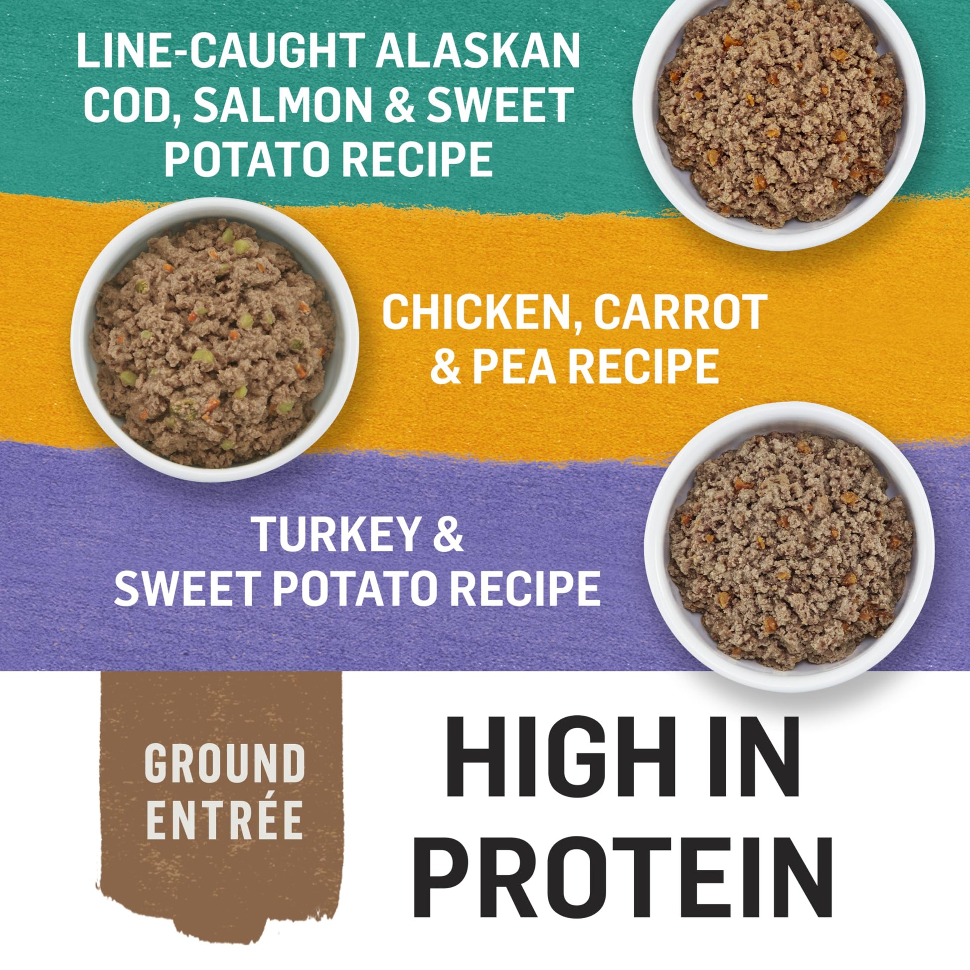 Beyond Grain Free Natural Wet Dog Food, Ground Entree Variety Pack 3 Flavours - 368 g Can (6 Pack) - Available at All In One Marketplace Canada