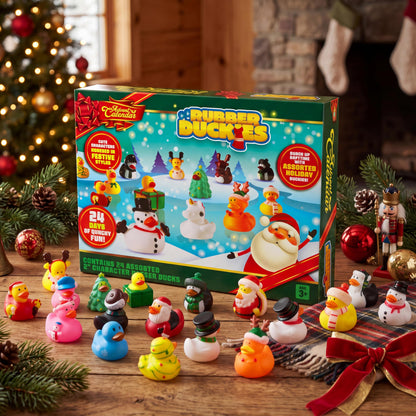 JOYIN 2026 Christmas Advent Calendar, 24 Days Christmas Countdown Rubber Ducks for Boys Girls Toddlers Kids, Xmas Party Favor Gifts, Rubber Ducky Bath Toys, Kids Xmas Fun Gifts 🍁 All In One Marketplace Canada