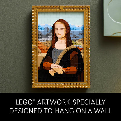 LEGO Art Mona Lisa Building Set - Leonardo da Vinci Wall Display, Ages 18+ - DIY Crafts for Men, Women - Great for Puzzle and Art Lovers - Birthday Gift Idea - Includes Detachable Frame - 31213 LEGO