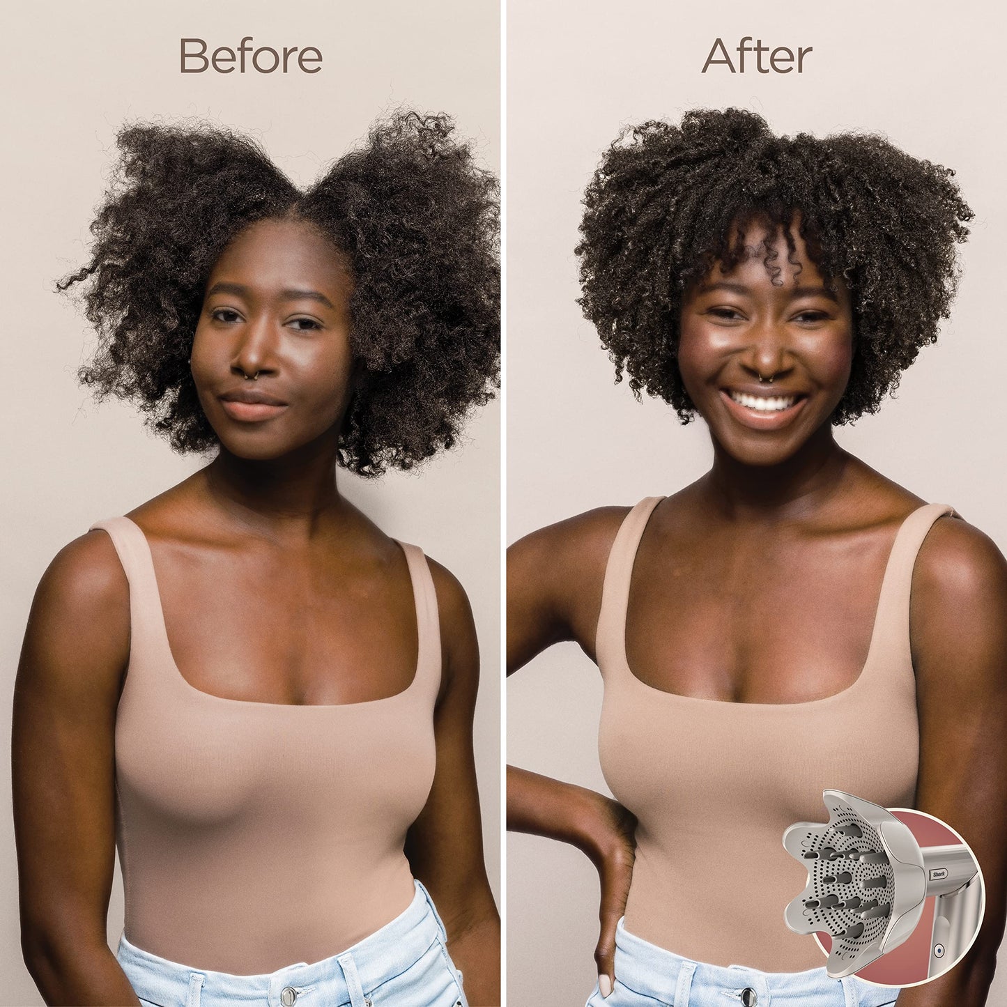 Shark FlexStyle Air Styling & Drying System, Powerful Hair Blow Dryer Multi-Styler Auto-Wrap Curlers, Curl-Defining Diffuser, Oval Brush & Concentrator Attachment, HD435C (Canadian Version), Stone Shark