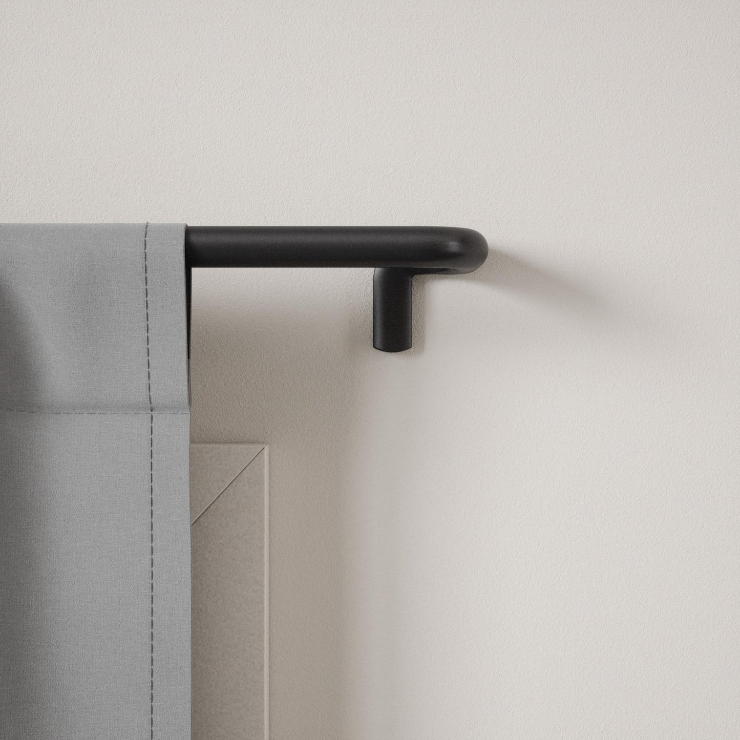 Umbra Twilight Curtain Rod Set – Wrap Around Design Ideal for Blackout or Room Darkening Panels, 30 to 84 Inches, Black Umbra