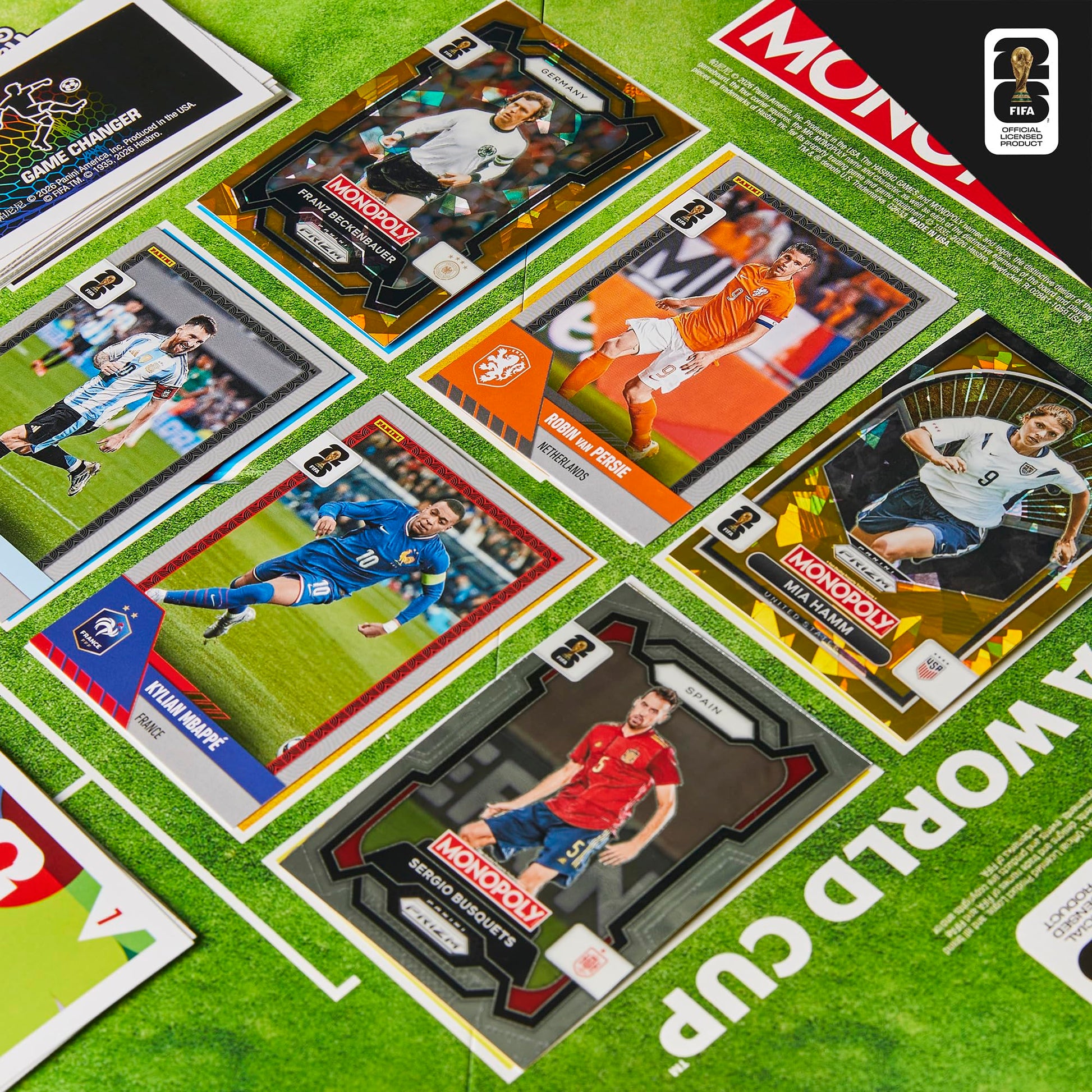 Monopoly Panini Prizm: FIFA World Cup Game I Soccer Board Game with Monopoly Panini Prizm FIFA World Cup 2026 Trading Cards I Ages 8+ (English Version) Monopoly