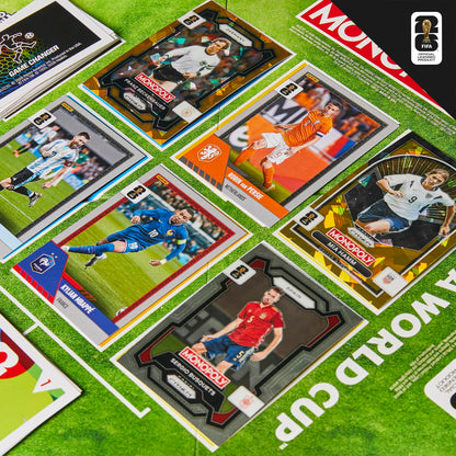 Monopoly Panini Prizm: FIFA World Cup Game I Soccer Board Game with Monopoly Panini Prizm FIFA World Cup 2026 Trading Cards I Ages 8+ (English Version) Monopoly