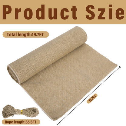 15.7''x19.7ft Natural Burlap Tree Wrap Rolls, Fabric Tree Trunk Protector 🍁 All In One Marketplace Canada