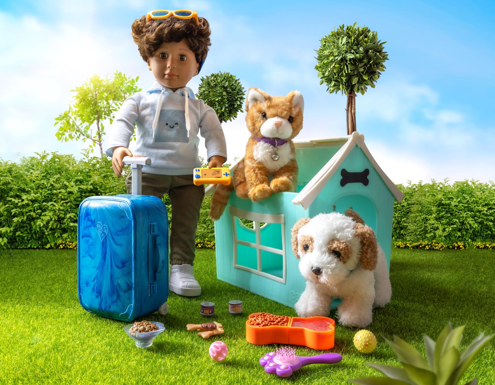 Our Generation Hop in Cat Carrier, Pet Care Playset for Doll Play, Plush Our Generation