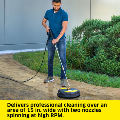 Karcher Universal 15" Pressure Washer Surface Cleaner Attachment, Power Washer Accessory - 1/4" Quick-Connect, 3200 PSI KÄRCHER