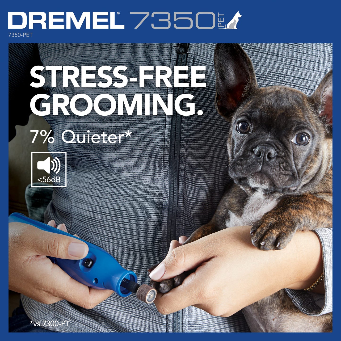 Dremel 7350-PET 4V Pet & Dog Nail Grinder, Easy-to-Use & Safe Nail Trimmer, Professional Pet Grooming Kit - Works on Large, Medium, Small Dogs & Cats Dremel
