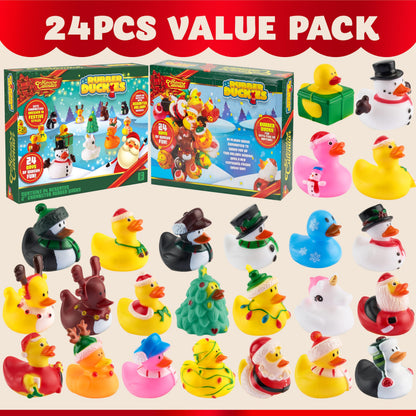 JOYIN 2026 Christmas Advent Calendar, 24 Days Christmas Countdown Rubber Ducks for Boys Girls Toddlers Kids, Xmas Party Favor Gifts, Rubber Ducky Bath Toys, Kids Xmas Fun Gifts 🍁 All In One Marketplace Canada