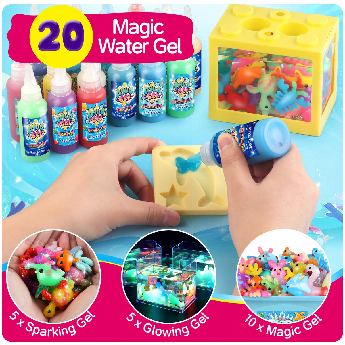 wookidel Magic Gel Water Elf Toy Kit, Aqua Fairy Water Gel Kit for Kids 🍁 All In One Marketplace Canada